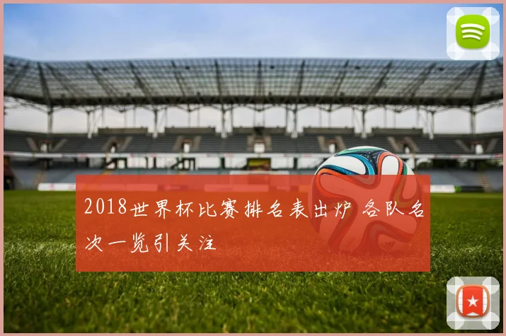 2018世界杯比赛排名表出炉 各队名次一览引关注